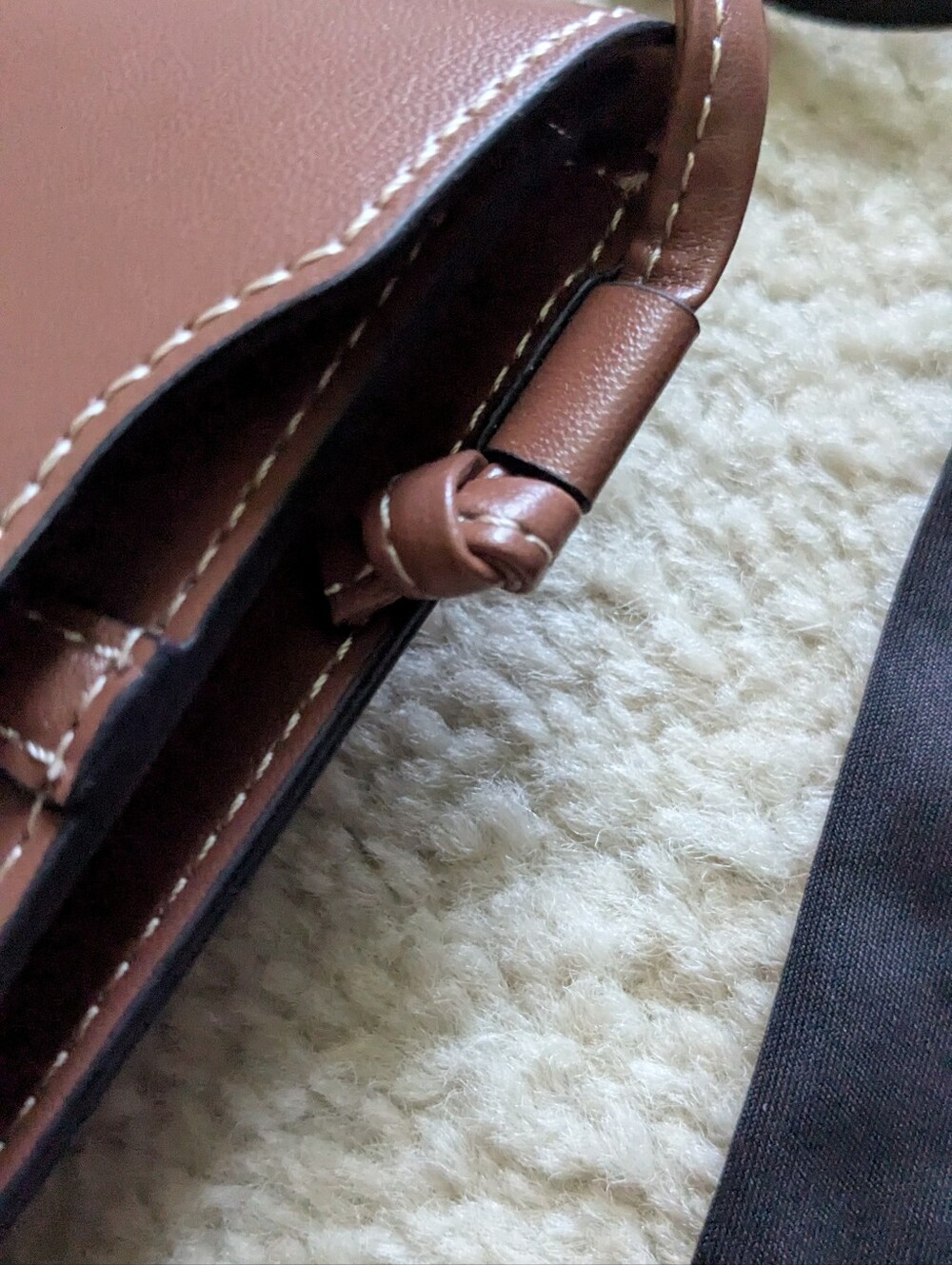 Celine Brown Leather Crossbody Phone Pouch - Picture 3 of 8
